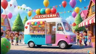 Ice Cream Van New Year Festival 👶🍦🎉 | New Year Music & Learning Song for Kids