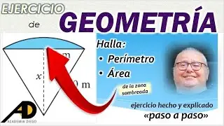 SEGMENTO CIRCULAR. 👌👍PERIMETRO Y AREA 👌👍#shorts  #viralshorts  #matematicas  #maths  #geometria