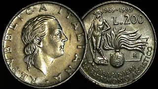 Italy 200&nbsp;lire&nbsp;1999 