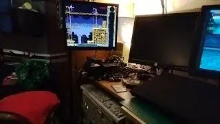 90s 486 DX MS-DOS gaming PC Black Thorne. PlayStation pad Tekken 3 Mortat Kombat2  SSF2T Mame 