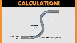 रोड ट्रांजीशन (क्लोथॉयड) कर्व लेंथ कैलकुलेशन ?Calculate Road Transition ( Clothoid ) Curve Length