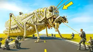 Brave Farmer & Officers Save Injured Cow From Giant Grasshopper | A Gripping Field Rescue 🐄🦗