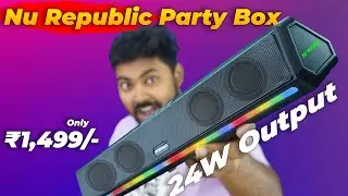 Nu Republic Party Box 240 Bluetooth Soundbar | 24W Output | Multiple RGB LED Lights Effects
