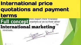 International price quotation and payment terms | Meaning and payment terms in price quotations |