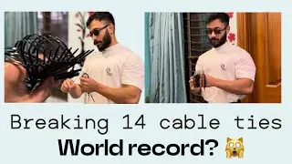 Breaking 14 cable ties with wrists | World record? |