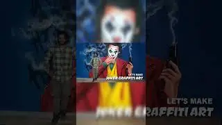 Joker Graffiti wall art for bar wall || joker wall painting art #graffiti #short #shorts #shortvideo