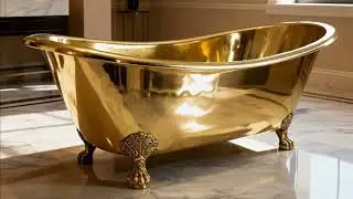 🛁👑 Clawfoot Brass Bathtub | Pure Brass Luxury | Bathe Like Royalty