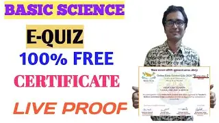 GET 100% Free E-QUIZ Certificate|Basic Science|