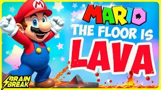 Mario Floor is Lava Dance 🔥 Brain Break for Kids 🔥 Just Dance 🔥 Jump Challenge