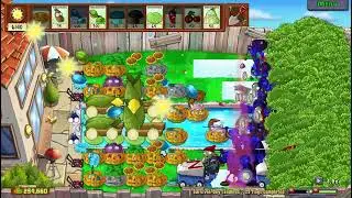 PvZ: Replanted | Survival Endless Gameplay (the zombies destroyed my setup)