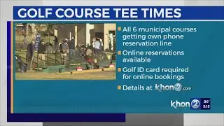 Oahu's 6 municipal golf course to offer phone, online reservation systems