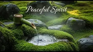 Zen Forest Serenity Bamboo Fountain and Candle Glow for Healing Meditation Sleep Deep Calm Serenity