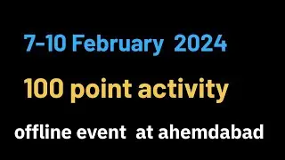 gtu 100 point activity | 100 points activity offline event