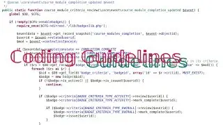 Moodle development - Coding Guidelines