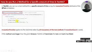 How to Execute Same Test Case for Specific Amount of Time ? What ÌnvocationTimeOut in TestNG?