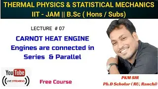 Carnot Heat Engine, Ideal Reversible Heat Engine  ||Thermodynamics || Lec. - 07 || IIT-JAM || B.Sc