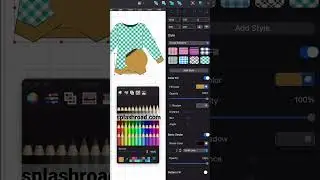 Fashion sketch recolor process with pattern