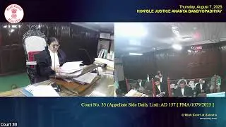 07 August 2025 | Court No. 33 | Live Streaming of the Court proceedings.