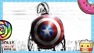 Superheroes Captain America Marvel Coloring book | Art Kids Video