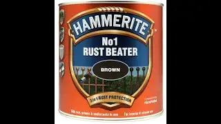 Результаты нанесения одного слоя краски на Hammerite No 1 Rust Beater после 10 месяцев и одной зимы