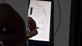 Fish Drawing from Number 4 🐟✏️ #shorts #shortvideo