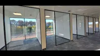 Office Glass Partition Wall Leeds Project. #glasspartitionwall #glassdoors #glassscreens #office