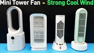 Mini Tower Fan - Strong Cool Wind， Fully Automatic Head Shaking | Unboxing And Review
