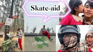 Skate aid Nepal ❤️chaldeko 🤙🏻#fypage #butwal #skatersafal #skating #vibes @skateaidorg