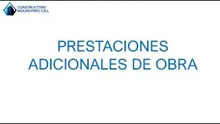 PRESTACIONES ADICIONALES DE OBRA ‐ 2025