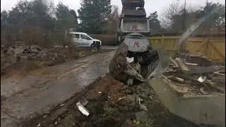Komatsu pc170lc nedrivning af hus i Vedbæk (del 1)