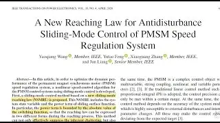 MATLAB Simulation of Sliding Mode Control for PMSM Speed Regulation