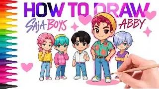 How to Draw Abby from K-Pop Demon Hunters Saja Boys | Easy Step by Step Chibi Drawing for Kids