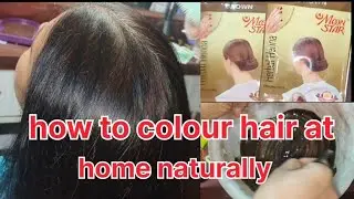 Herbal heena/ moon star / brown color, how to color your hair at home ll