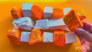 ✨ORANGE🟠 ⚪ WHITE ⚡chalk ✨😍crushes asmr💟viral✨ #oddlysatisfying #asmrsounds #asmrtriggers #asmr #gym 
