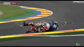 Valencia 2012   MotoGP   RACE   Action   Claudio Corti   Crash