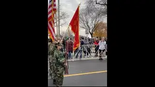 Young Marines Perform the Color Guard at the Lincolnwood Turkey Trot