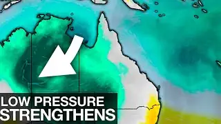 Australia: Developing Tropical Low and Rain for Brisbane