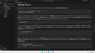 5.4 Accessor Methods 4 - toString Methods