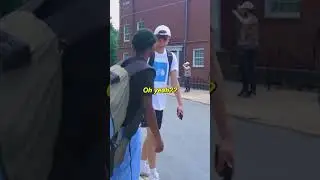Розыгрыш с большим рюкзаком в кампусе! 😂🎒 #смешно