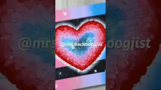 short#Galaxy Heart Painting ❤️🌌 | Magical Acrylic Art | Satisfying Shorts 🎨