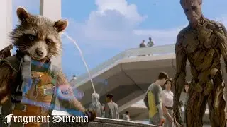 Groot drinking from the fountain / Guardians of the Galaxy 2014 Movie