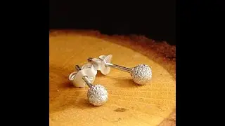 925 Sterling Silver Matte Ball Shape Men's Stud Earrings | JFM