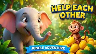 🐘🐒 Cute Elephant & Monkey Story for Kids &ndash; Fun Jungle Adventure with a Moral!