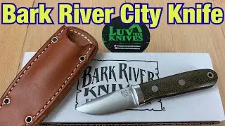 Bark River &ldquo;City Knife&rdquo;  green micarta handle w/Elmax blade