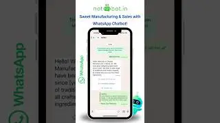 How to Automate Sweet Manufacturing & Sales with WhatsApp Chatbot | Smart Chatbot | API