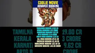 Coolie advance booking collection, #coolie #boxofficecollection #rajnikanth