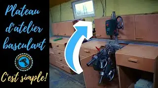 COMMENT FABRIQUER UN PLATEAU PIVOTANT D&rsquo;&Eacute;TABLI!🛠️🎬 How to build a Flip Top Table / Tool Stand