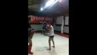 Pads work out with Kru Jun at World Muay Thai Team USA (Makati Chapter)