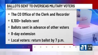 Over 6,000 ballots sent to overseas military voters