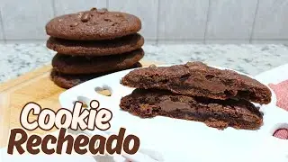 COOKIE DE CHOCOLATE RECHEADO COM NUTELLA